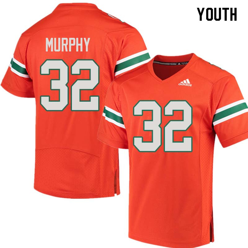 Youth Miami Hurricanes #32 Tyler Murphy College Football Jerseys Sale-Orange - Click Image to Close